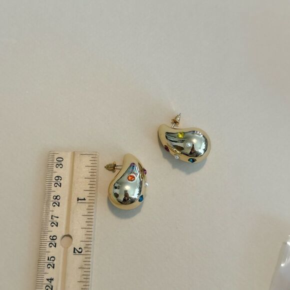 Water drop earrings M873 - Picture 3 of 3